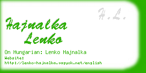 hajnalka lenko business card